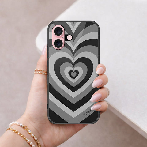 iPhone 16 Plus - O'Nation Heartbeat Series - HQ Ultra Shine Premium Infinity Glass Soft Silicon Borders Case