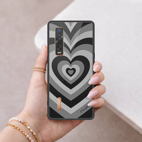 Oppo Find X2 Pro Cover - O'Nation Heartbeat Series - HQ Ultra Shine Premium Infinity Glass Soft Silicon Borders Case