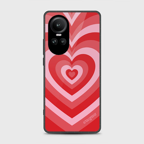 Oppo Reno 10 Pro Cover- O'Nation Heartbeat Series - HQ Ultra Shine Premium Infinity Glass Soft Silicon Borders Case