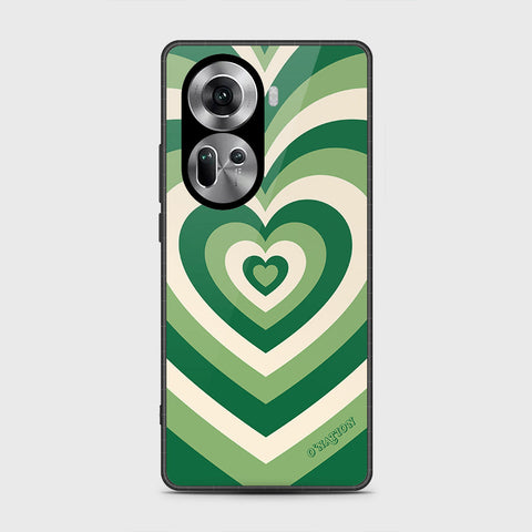 Oppo Reno 11 5G Cover- O'Nation Heartbeat Series - HQ Ultra Shine Premium Infinity Glass Soft Silicon Borders Case