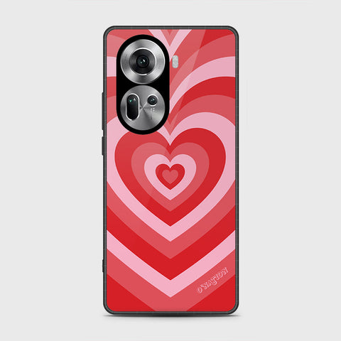 Oppo Reno 11 5G Cover- O'Nation Heartbeat Series - HQ Ultra Shine Premium Infinity Glass Soft Silicon Borders Case