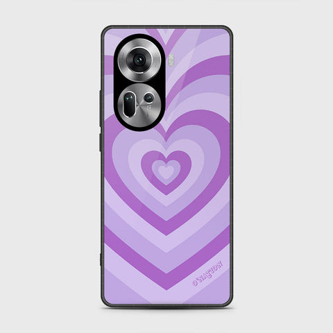 Oppo Reno 11 5G Cover- O'Nation Heartbeat Series - HQ Ultra Shine Premium Infinity Glass Soft Silicon Borders Case