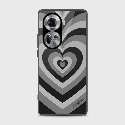 Oppo Reno 11 5G Cover- O'Nation Heartbeat Series - HQ Ultra Shine Premium Infinity Glass Soft Silicon Borders Case