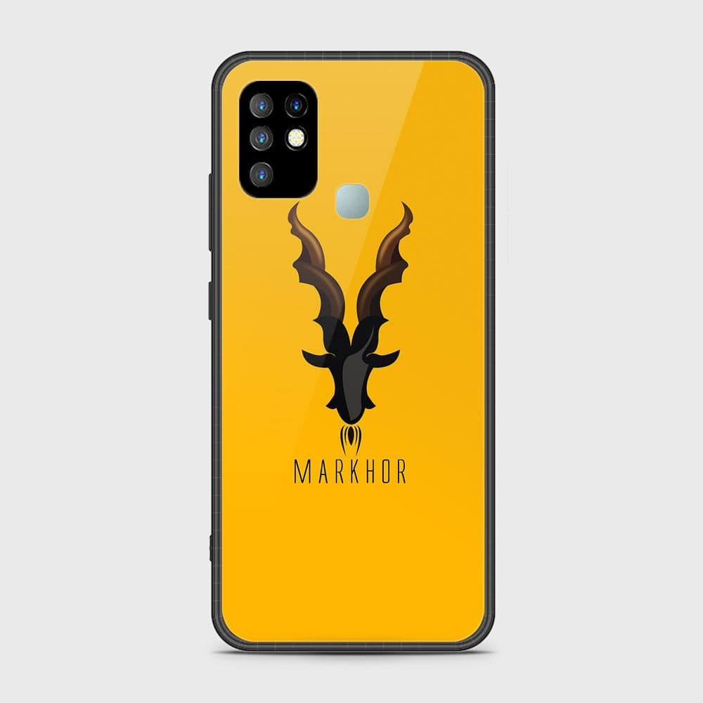 Infinix Hot 10 Cover - Markhor Series - D13 - HQ Ultra Shine Premium Infinity Glass Soft Silicon Borders Case ( Fast Delivery )