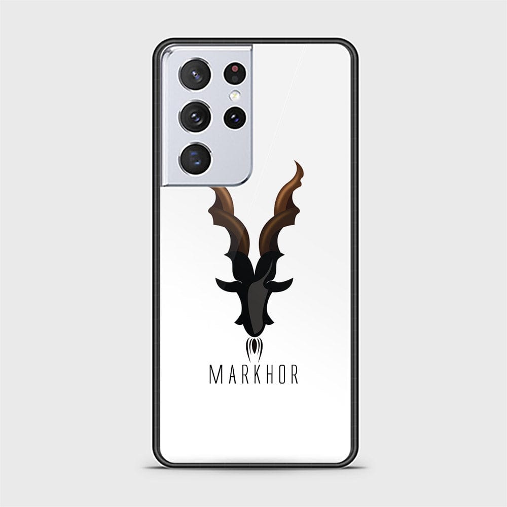 Samsung Galaxy S21 Ultra 5G Cover - Markhor Series - HQ Ultra Shine Premium Infinity Glass Soft Silicon Borders Case (Fast Delivery)
