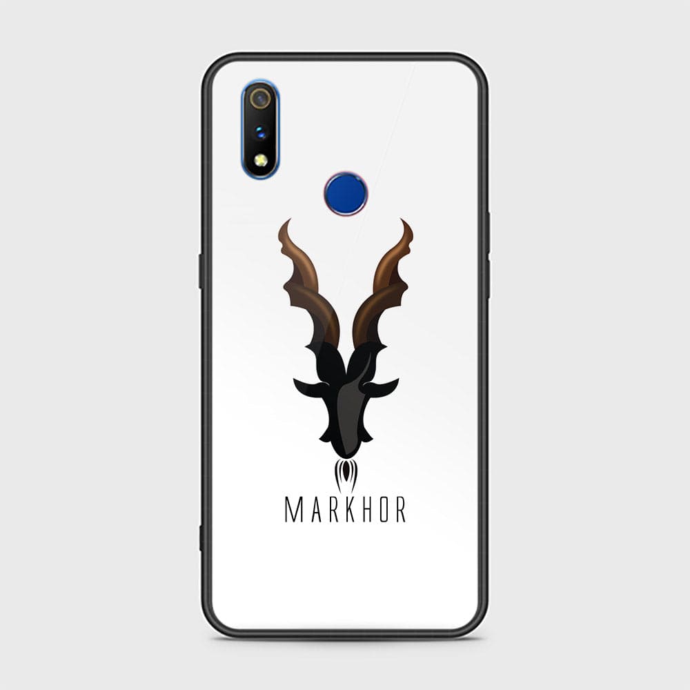 Realme 3i Cover - Markhor Series - D16 - HQ Ultra Shine Premium Infinity Glass Soft Silicon Borders Case ( Fast Delivery )
