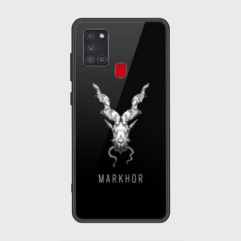 Samsung Galaxy A21s Cover - Markhor Series - D6 - HQ Ultra Shine Premium Infinity Glass Soft Silicon Borders Case ( Fast delivery )