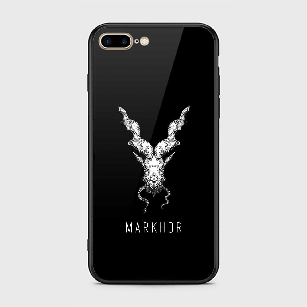 iPhone 8 Plus / 7 Plus Cover - Markhor Series - D20 - HQ Ultra Shine Premium Infinity Glass Soft Silicon Borders Case  ( Fast Delivery )