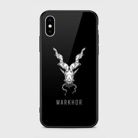 iPhone XS Max Cover - Markhor Series - D14 - HQ Ultra Shine Premium Infinity Glass Soft Silicon Borders Case ( Fast Delivery )