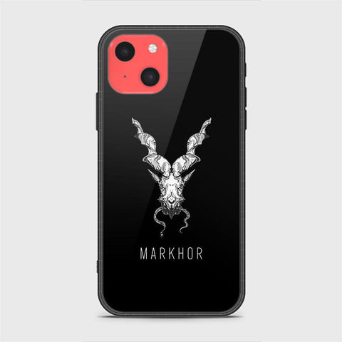 iPhone 13 Mini Cover - Markhor Series - D245 - HQ Ultra Shine Premium Infinity Glass Soft Silicon Borders Case ( Fast Delivery ) )