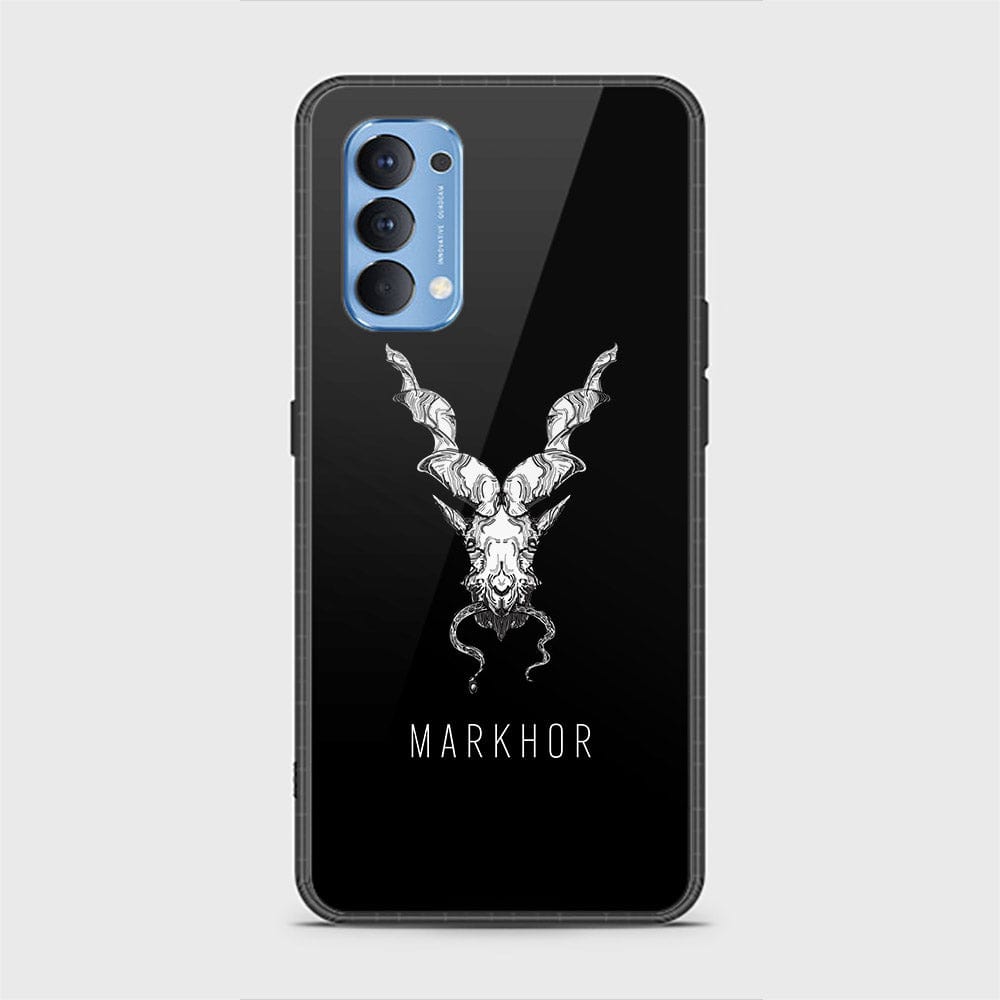 Oppo Reno 4 Cover - Markhor Series - D343 - HQ Ultra Shine Premium Infinity Glass Soft Silicon Borders Case ( Fast Delivery )