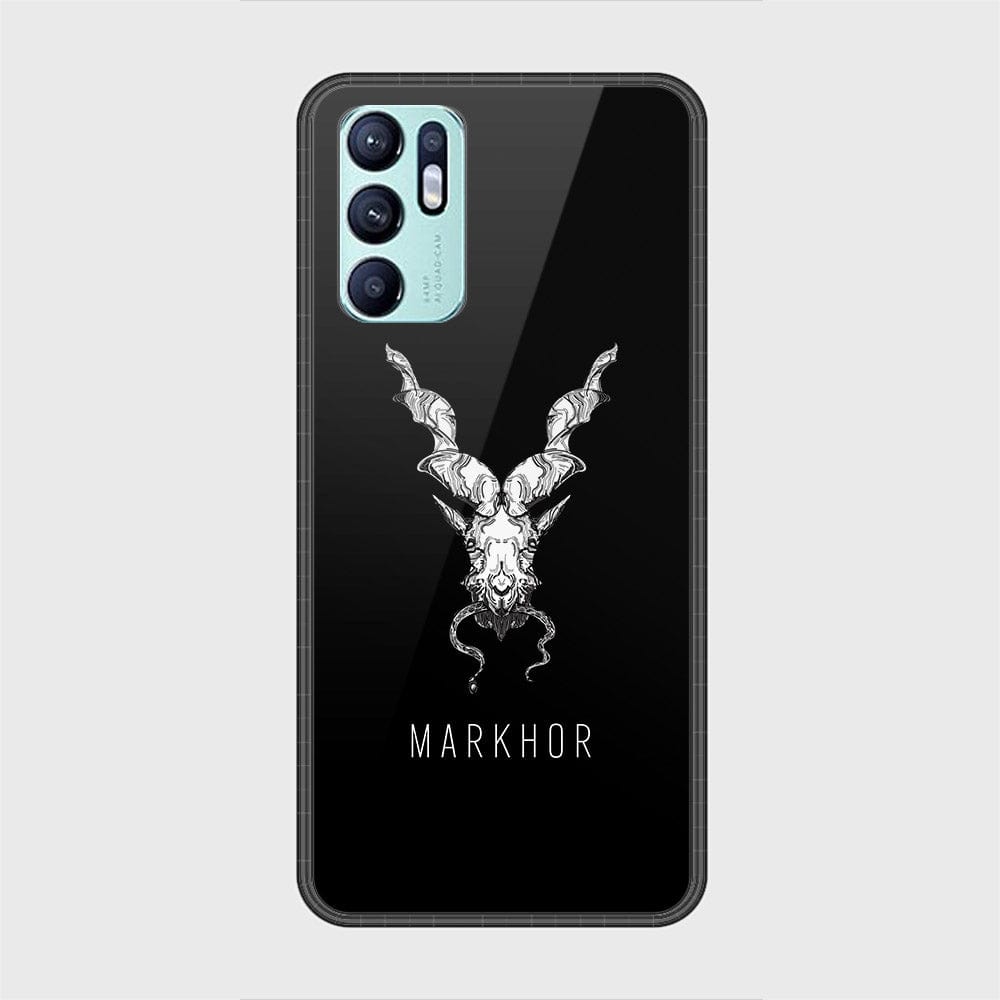 Oppo Reno 6 Cover - Markhor Series - D5 - HQ Ultra Shine Premium Infinity Glass Soft Silicon Borders Case ( Fast Delivery )