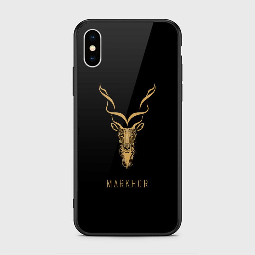 iPhone XS Max Cover - Markhor Series - D11 - HQ Ultra Shine Premium Infinity Glass Soft Silicon Borders Case ( Fast Delivery )