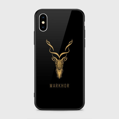 iPhone XS Max Cover - Markhor Series - D11 - HQ Ultra Shine Premium Infinity Glass Soft Silicon Borders Case ( Fast Delivery )