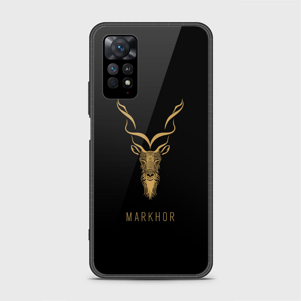 Xiaomi Redmi Note 11 Cover - Markhor Series - D44 -HQ Ultra Shine Premium Infinity Glass Soft Silicon Borders Case ( Fast Delivery )