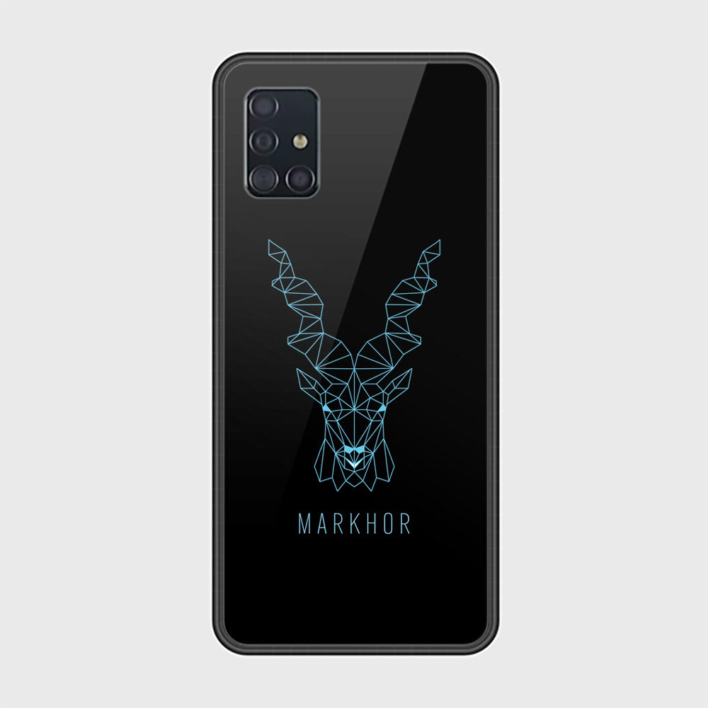 Samsung Galaxy A51 Cover - Markhor Series - D43 -HQ Ultra Shine Premium Infinity Glass Soft Silicon Borders Case ( Fast Delivery )