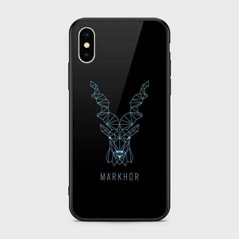 iPhone XS Max Cover - Markhor Series - D5 - HQ Ultra Shine Premium Infinity Glass Soft Silicon Borders Case ( Fast Delivery )