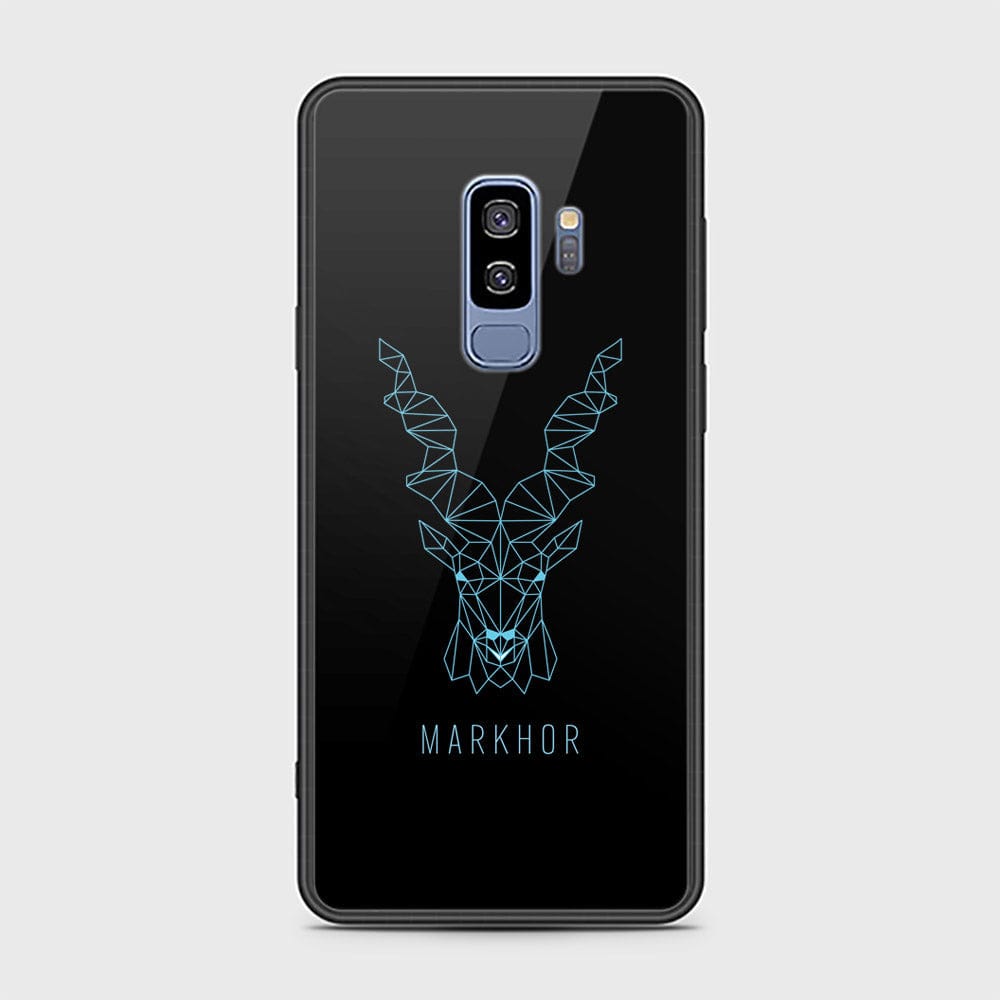 Samsung Galaxy S9 Plus Cover - Markhor Series - D11 - HQ Ultra Shine Premium Infinity Glass Soft Silicon Borders Case ( Fast Delivery )