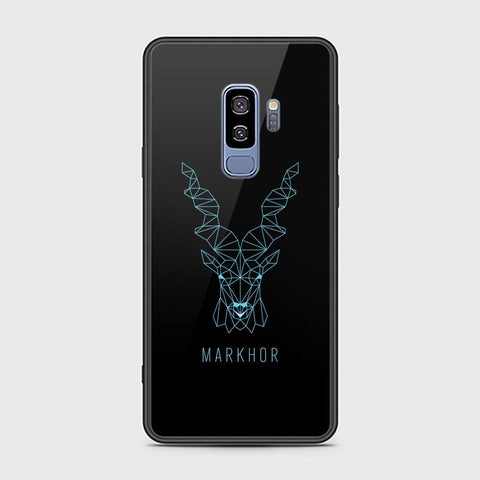 Samsung Galaxy S9 Plus Cover - Markhor Series - D11 - HQ Ultra Shine Premium Infinity Glass Soft Silicon Borders Case ( Fast Delivery )