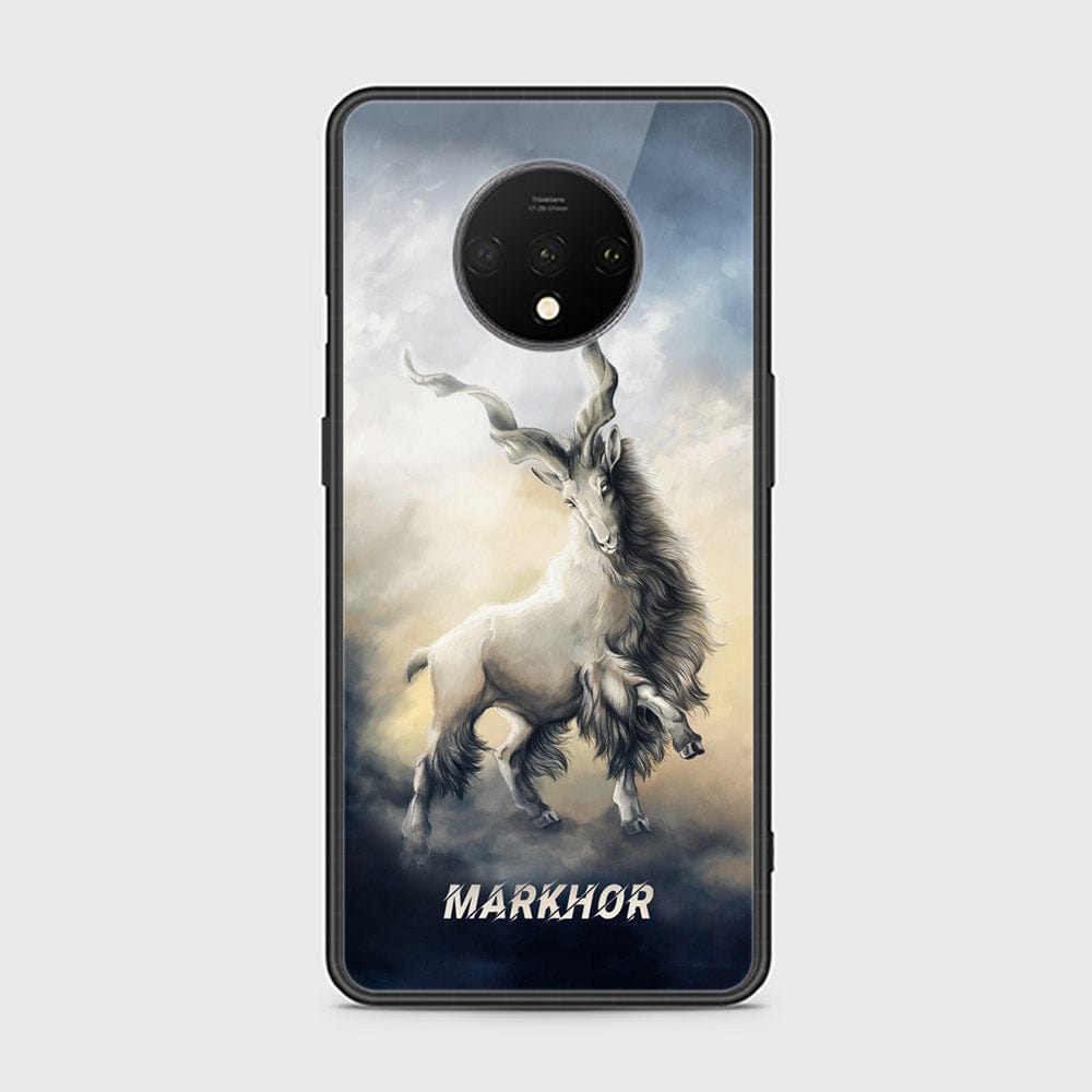 OnePlus 7T Cover - Markhor Series - D24 - HQ Ultra Shine Premium Infinity Glass Soft Silicon Borders Case ( Fast Delivery )