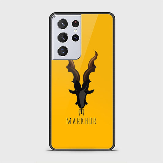 Samsung Galaxy S21 Ultra 5G Cover - Markhor Series - D25 - HQ Ultra Shine Premium Infinity Glass Soft Silicon Borders Case ( Fast Delivery )