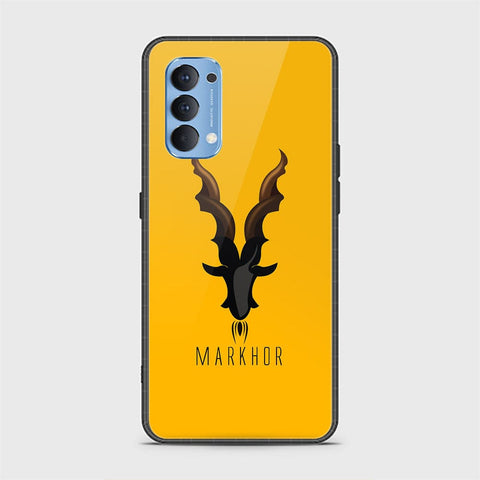 Oppo Reno 4 Cover - Markhor Series - HQ Ultra Shine Premium Infinity Glass Soft Silicon Borders Case (Fast Delivery)