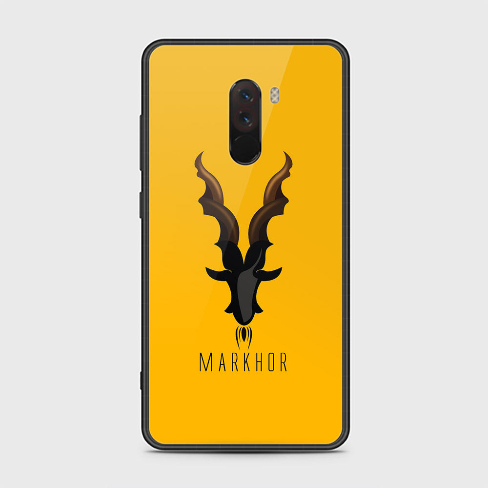 Xiaomi Pocophone F1 Cover - Markhor Series - D35 - HQ Ultra Shine Premium Infinity Glass Soft Silicon Borders Case ( Fast Delivery )