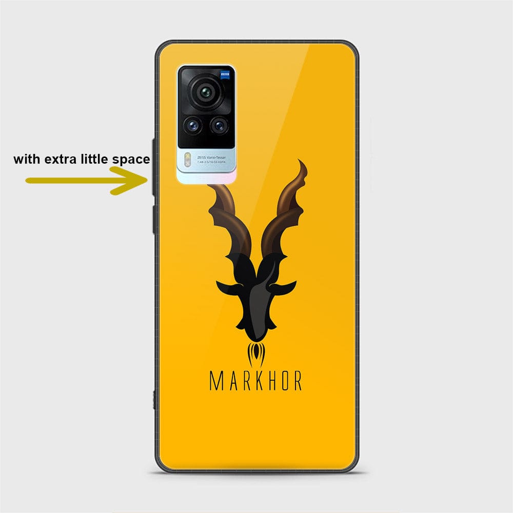 Vivo X60 Pro Cover - Markhor Series - D409 - HQ Ultra Shine Premium Infinity Glass Soft Silicon Borders Case ( Fast delivery )