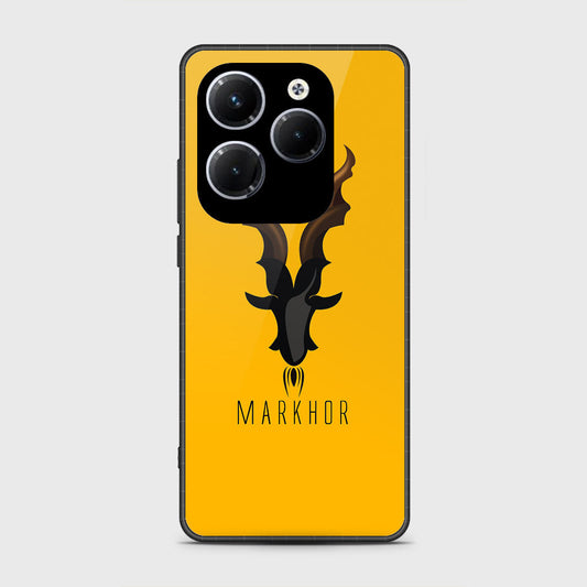 Infinix Hot 40 Pro Cover- Markhor Series - HQ Ultra Shine Premium Infinity Glass Soft Silicon Borders Case
