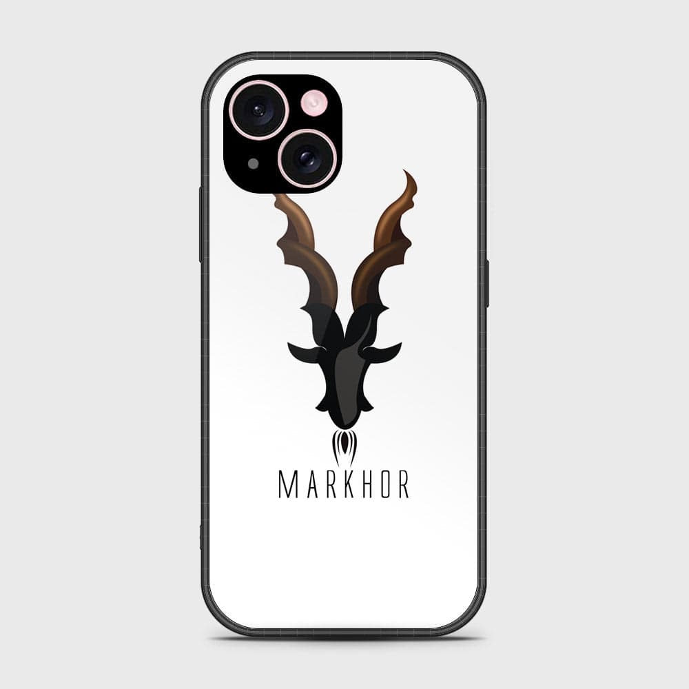iPhone 15 Plus Cover- Markhor Series - HQ Ultra Shine Premium Infinity Glass Soft Silicon Borders Case (Fast Delivery)