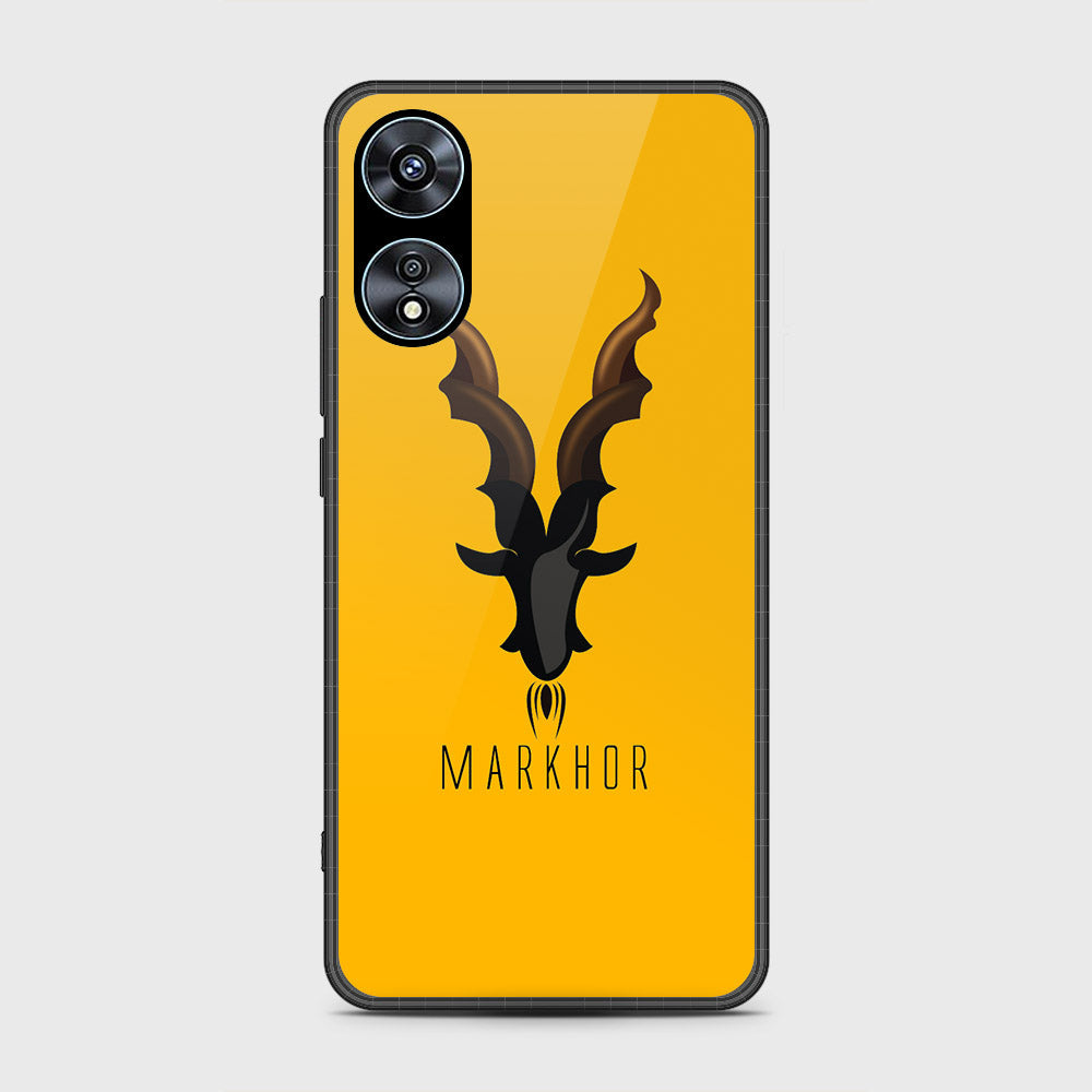 Oppo A78 4G Cover- Markhor Series - HQ Ultra Shine Premium Infinity Glass Soft Silicon Borders Case (Fast Delivery)
