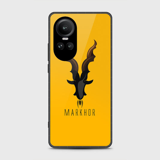 Oppo Reno 10 Cover- Markhor Series - HQ Ultra Shine Premium Infinity Glass Soft Silicon Borders Case