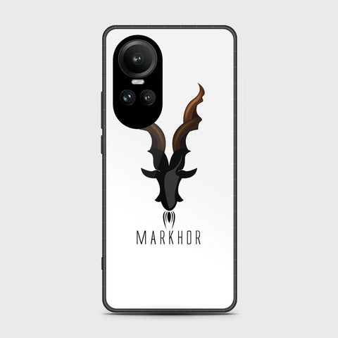 Oppo Reno 10 Cover- Markhor Series - HQ Ultra Shine Premium Infinity Glass Soft Silicon Borders Case