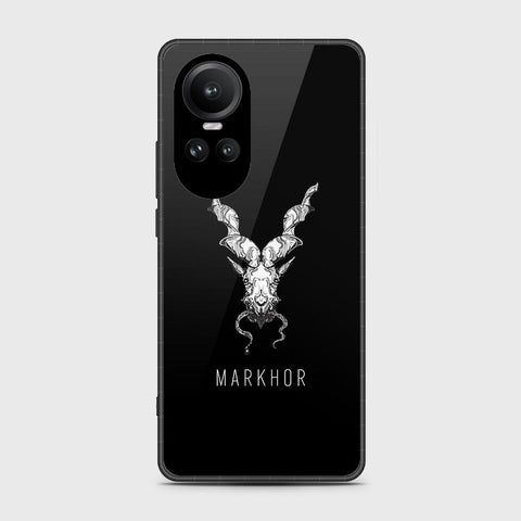 Oppo Reno 10 Cover- Markhor Series - HQ Ultra Shine Premium Infinity Glass Soft Silicon Borders Case