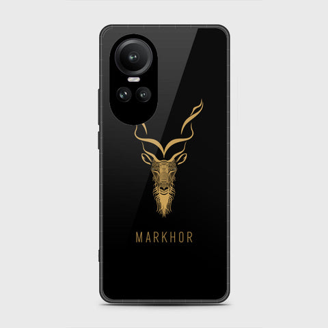 Oppo Reno 10 Cover- Markhor Series - HQ Ultra Shine Premium Infinity Glass Soft Silicon Borders Case