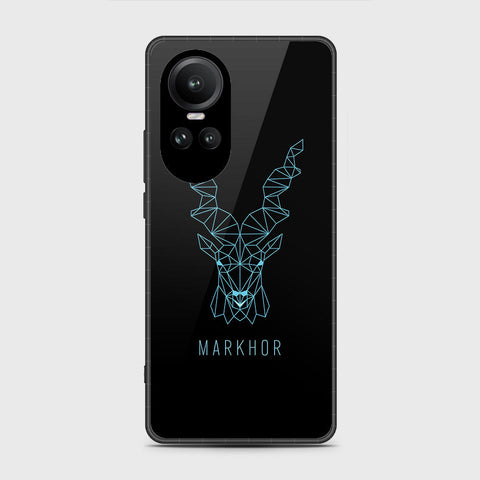 Oppo Reno 10 Cover- Markhor Series - HQ Ultra Shine Premium Infinity Glass Soft Silicon Borders Case