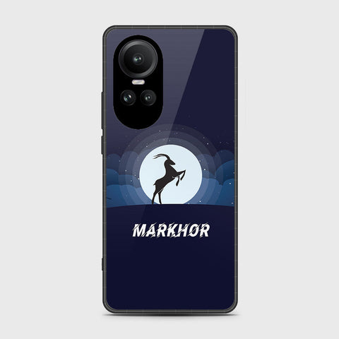 Oppo Reno 10 Cover- Markhor Series - HQ Ultra Shine Premium Infinity Glass Soft Silicon Borders Case