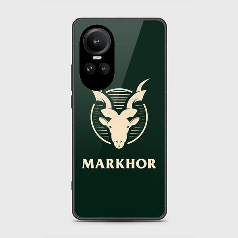 Oppo Reno 10 Cover- Markhor Series - HQ Ultra Shine Premium Infinity Glass Soft Silicon Borders Case