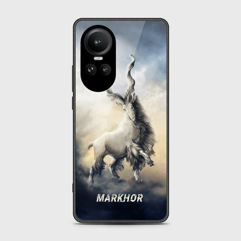 Oppo Reno 10 Cover- Markhor Series - HQ Ultra Shine Premium Infinity Glass Soft Silicon Borders Case