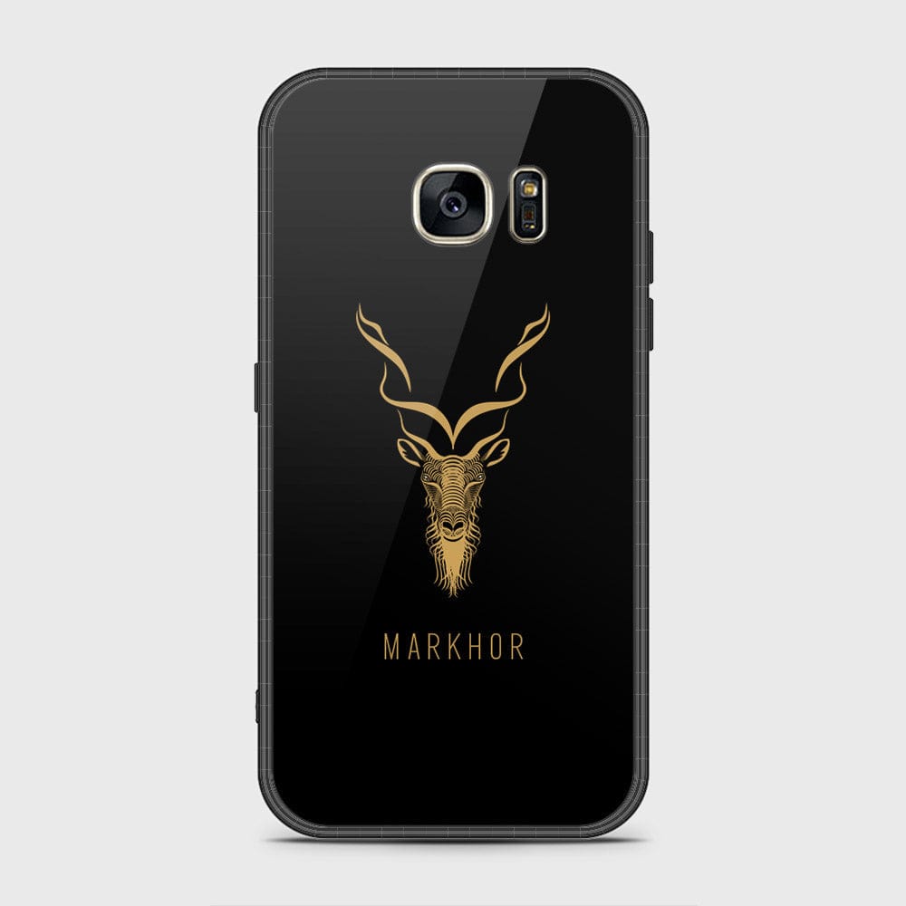 Samsung Galaxy S7 Cover- Markhor Series - HQ Ultra Shine Premium Infinity Glass Soft Silicon Borders Case (Fast Delivery)