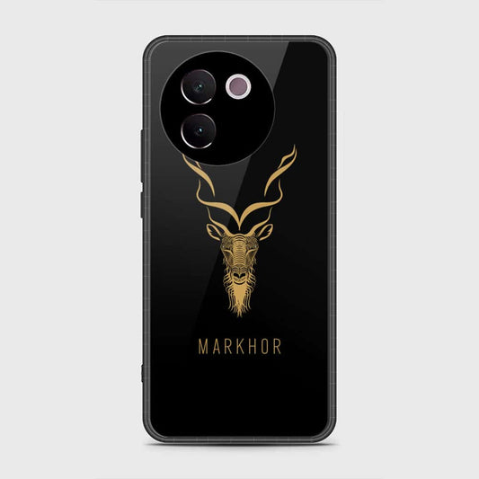 Vivo V30e Cover- Markhor Series - HQ Ultra Shine Premium Infinity Glass Soft Silicon Borders Case (Fast Delivery)(FS)