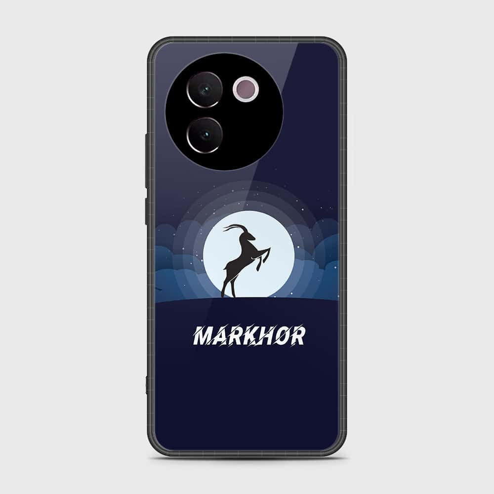 Vivo V30e Cover- Markhor Series - HQ Ultra Shine Premium Infinity Glass Soft Silicon Borders Case (Fast Delivery)