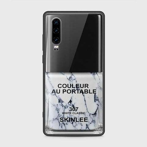 Huawei P30 Cover - Couleur Au Portable Series - HQ Ultra Shine Premium Infinity Glass Soft Silicon Borders Case (Fast Delivery)