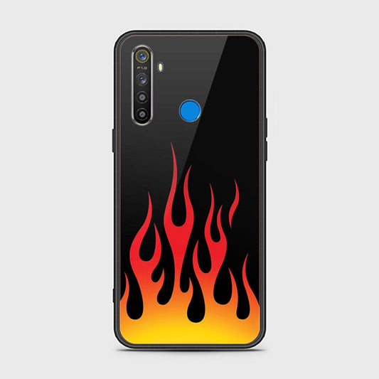 Realme 5i Cover - Stellar Series - D25 - HQ Ultra Shine Premium Infinity Glass Soft Silicon Borders Case ( Fast Delivery )