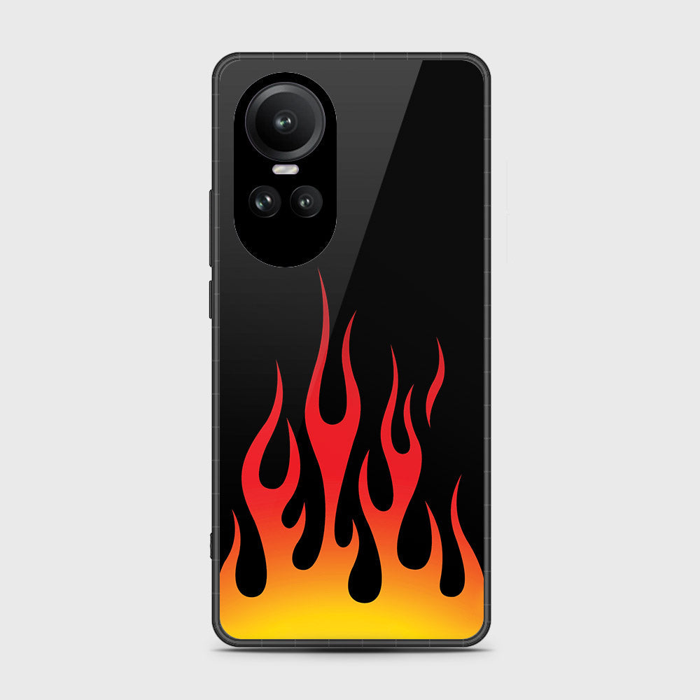 Oppo Reno 10 Cover- Stellar Series - HQ Ultra Shine Premium Infinity Glass Soft Silicon Borders Case