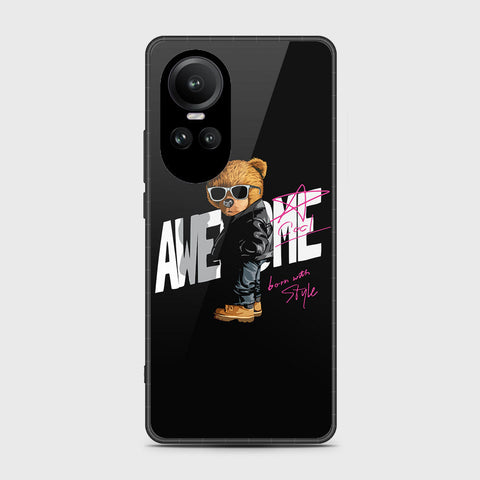Oppo Reno 10 Cover- Stellar Series - HQ Ultra Shine Premium Infinity Glass Soft Silicon Borders Case