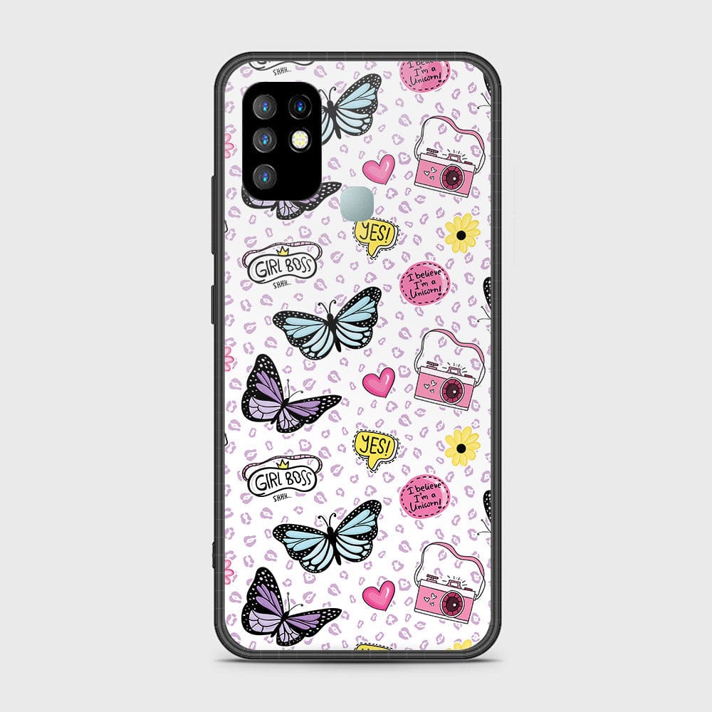Infinix Hot 10 Cover - Vanilla Dream Series - HQ Ultra Shine Premium Infinity Glass Soft Silicon Borders Case ( Fast Delivery )