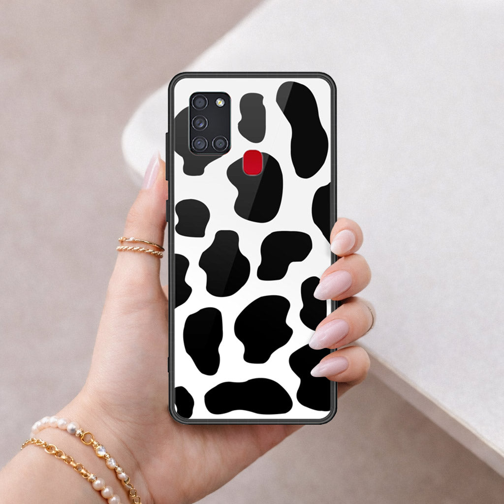 Samsung Galaxy A21s Cover - Vanilla Dream Series - HQ Ultra Shine Premium Infinity Glass Soft Silicon Borders Case