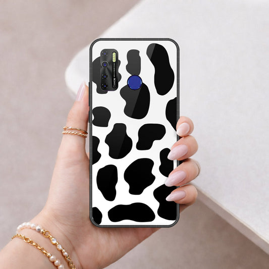 Tecno Camon 15 Cover - Vanilla Dream Series - HQ Ultra Shine Premium Infinity Glass Soft Silicon Borders Case