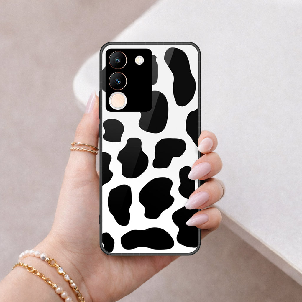 Vivo V29e Cover - Vanilla Dream Series - HQ Ultra Shine Premium Infinity Glass Soft Silicon Borders Case